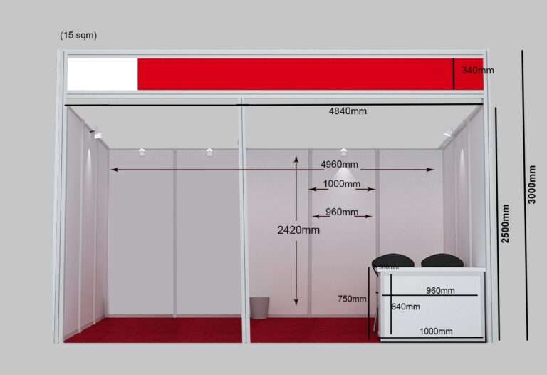 Booth Dimension and Charges India Electronics Expo 2024